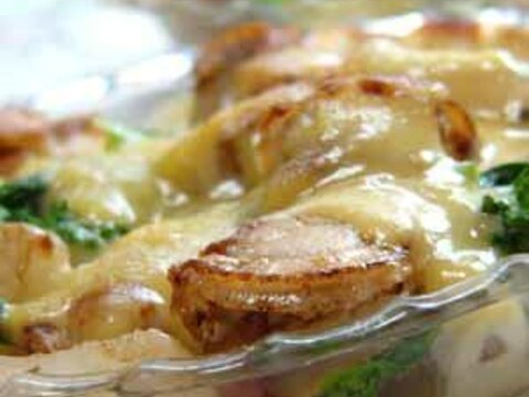 春が来た♪ホタテと菜の花の味噌マヨ焼き